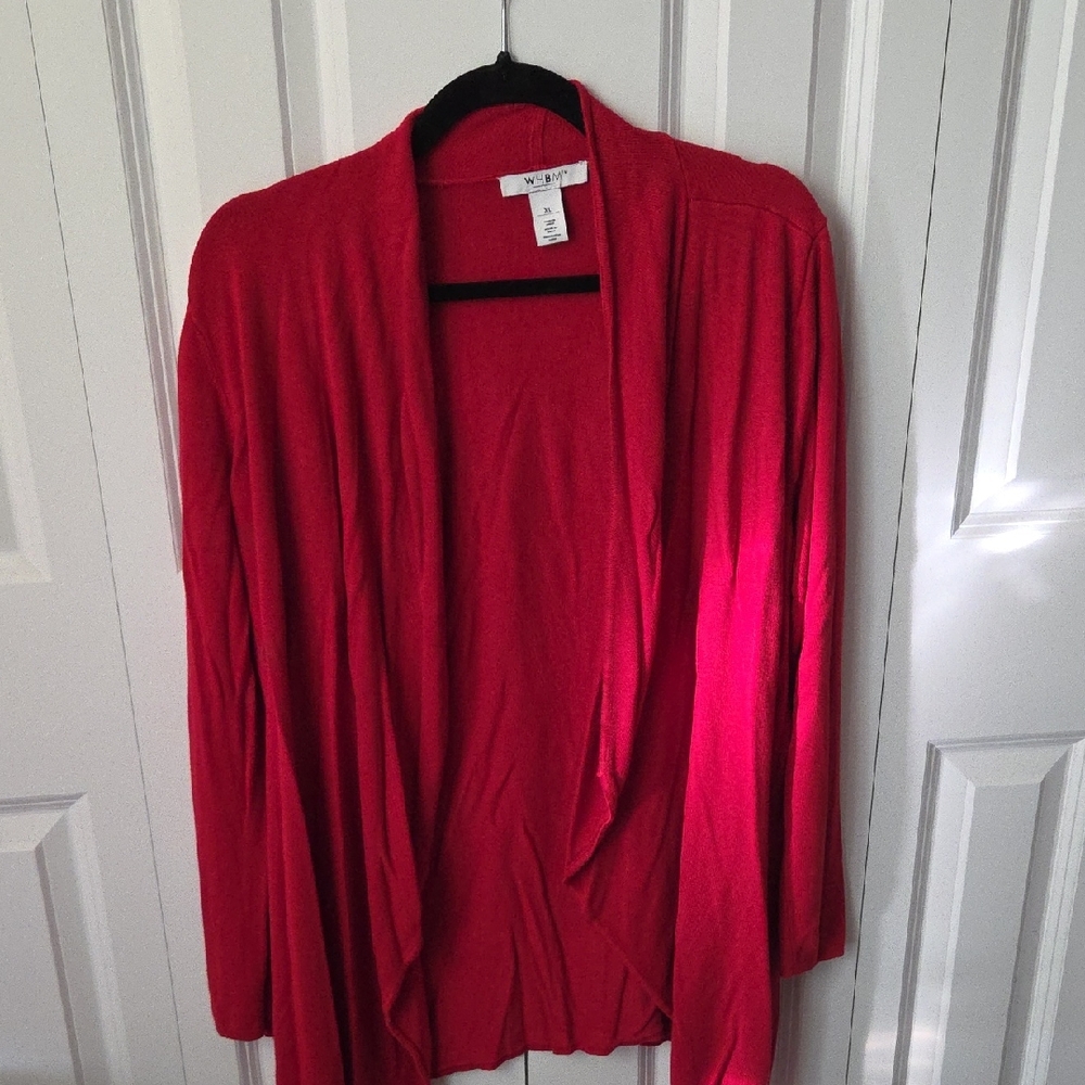 Elegant Red Women's Cardigan